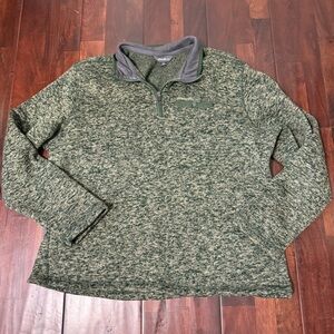 Eddie Bauer 1/4 Zip Fleece Pullover Men’s Size XXL Green